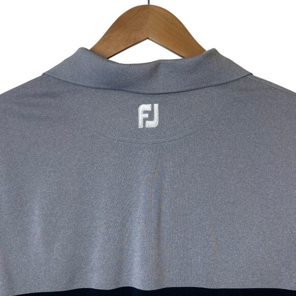 FootJoy Mens Medium Athletic Fit Gray Polo Shirt La Torretta Lake Resort & Spa - Picture 8 of 10